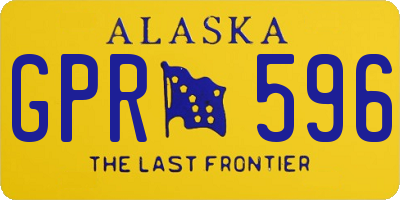 AK license plate GPR596