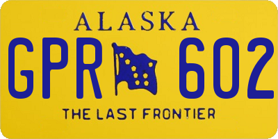 AK license plate GPR602