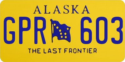 AK license plate GPR603