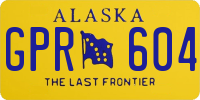 AK license plate GPR604