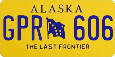 AK license plate GPR606