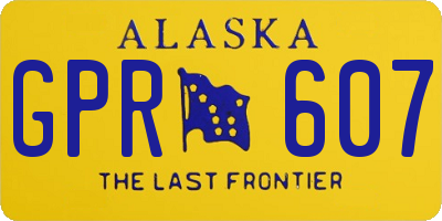AK license plate GPR607