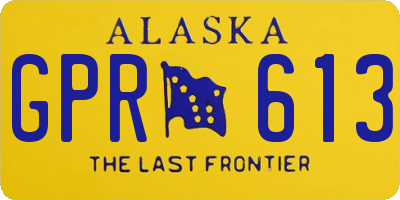 AK license plate GPR613