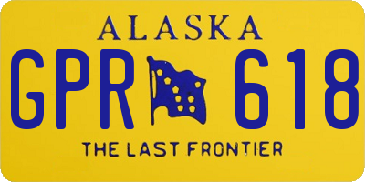 AK license plate GPR618