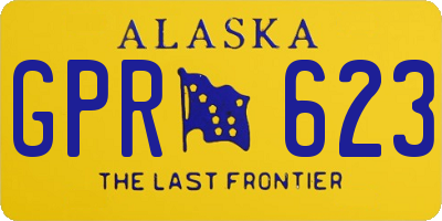AK license plate GPR623