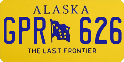 AK license plate GPR626
