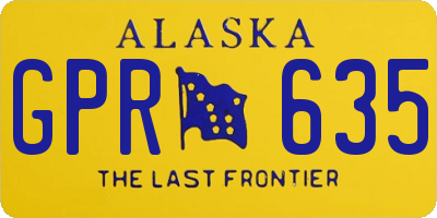AK license plate GPR635