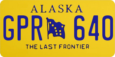 AK license plate GPR640