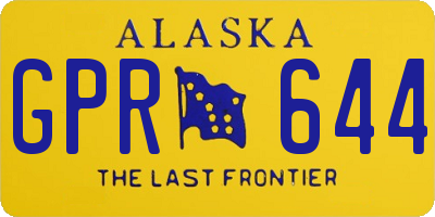 AK license plate GPR644