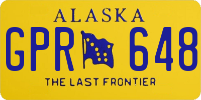 AK license plate GPR648