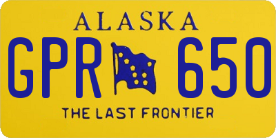AK license plate GPR650