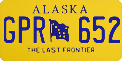 AK license plate GPR652
