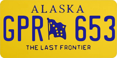 AK license plate GPR653