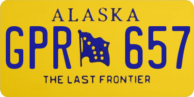 AK license plate GPR657