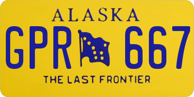 AK license plate GPR667