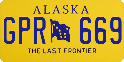 AK license plate GPR669