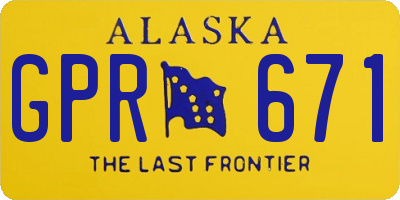 AK license plate GPR671