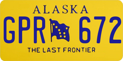 AK license plate GPR672