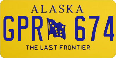 AK license plate GPR674