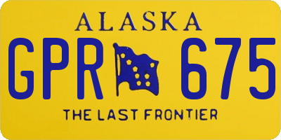 AK license plate GPR675