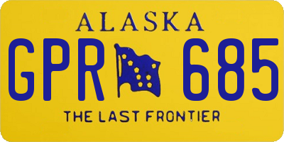 AK license plate GPR685