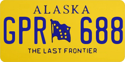 AK license plate GPR688