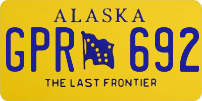 AK license plate GPR692