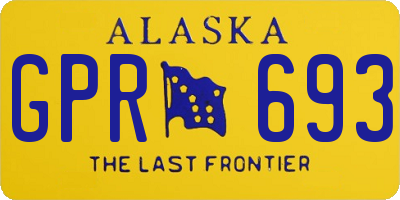 AK license plate GPR693