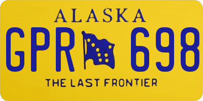 AK license plate GPR698
