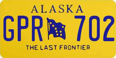 AK license plate GPR702