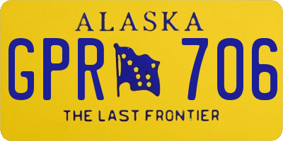 AK license plate GPR706