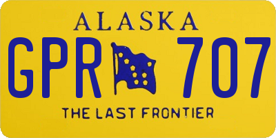 AK license plate GPR707