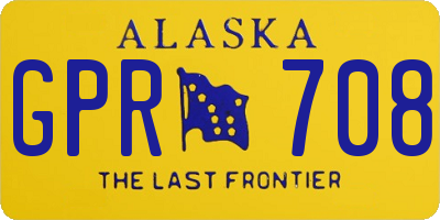 AK license plate GPR708