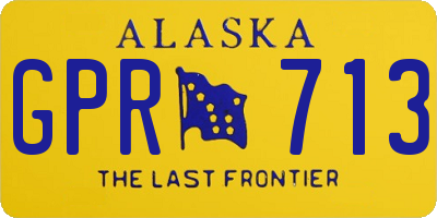AK license plate GPR713