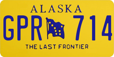 AK license plate GPR714