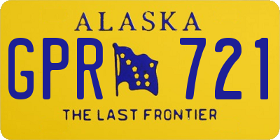 AK license plate GPR721