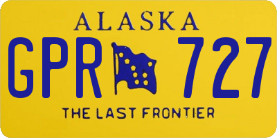 AK license plate GPR727