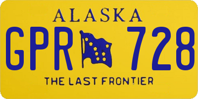 AK license plate GPR728