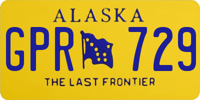 AK license plate GPR729