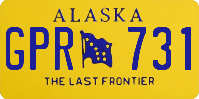 AK license plate GPR731