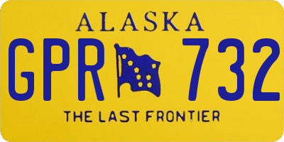 AK license plate GPR732