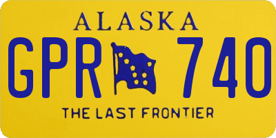 AK license plate GPR740