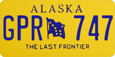 AK license plate GPR747