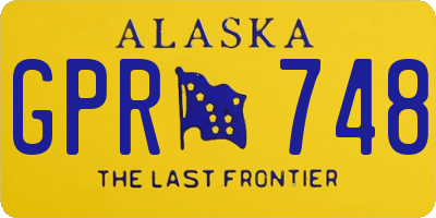 AK license plate GPR748