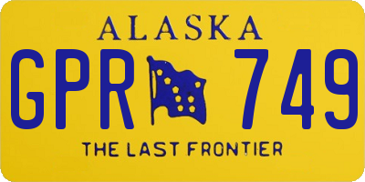 AK license plate GPR749