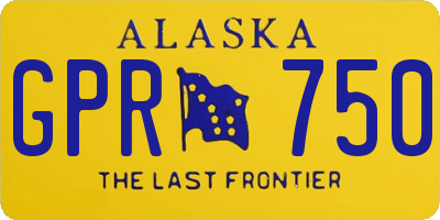 AK license plate GPR750