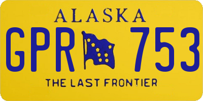 AK license plate GPR753