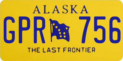 AK license plate GPR756