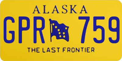 AK license plate GPR759