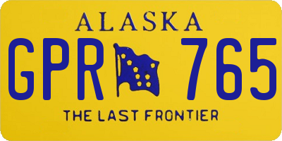 AK license plate GPR765